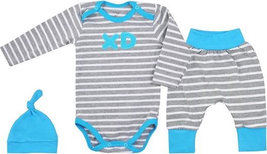 KOALA | Koala XD | 3-dílná bavlněná kojenecká souprava Koala XD modrá | Modrá | 86 (12-18m) - obrázek 2