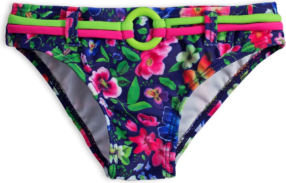 Dívčí plavky KNOT SO BAD FLOWERS modré Velikost: 110 - obrázek 4