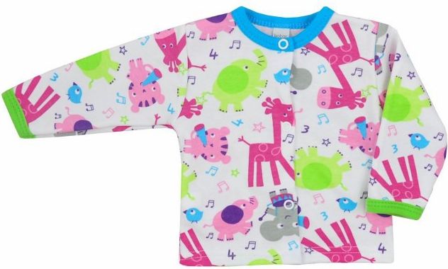 Kojenecký kabátek Bobas Fashion Zoo tyrkysový 68 (4-6m) - obrázek 1