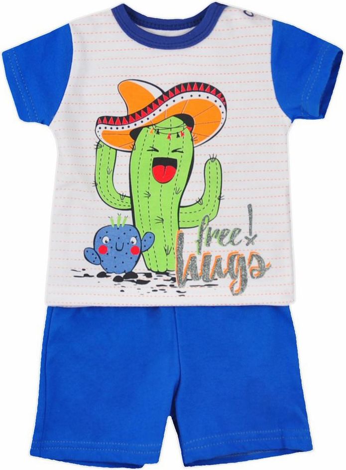Letní soupravička Koala Cactus Summer modrá 62 (3-6m) - obrázek 1