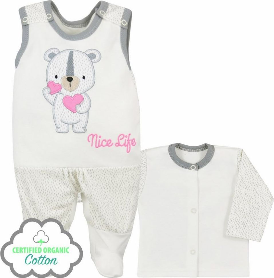 Kojenecká souprava Koala Nice Life smetanovo-růžová 80 (9-12m) - obrázek 1