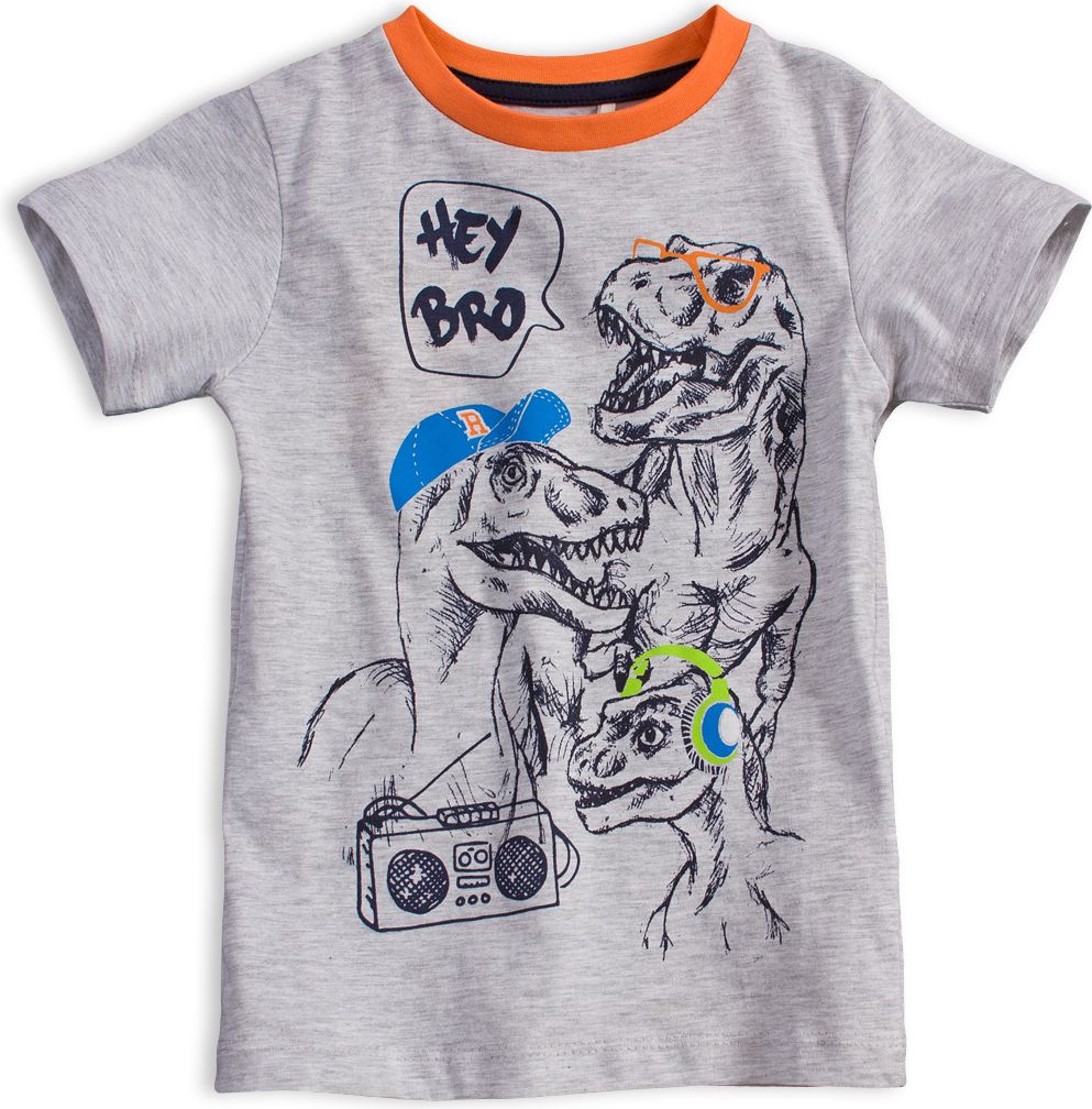 Chlapecké tričko KNOT SO BAD DINO šedé Velikost: 92 - obrázek 1