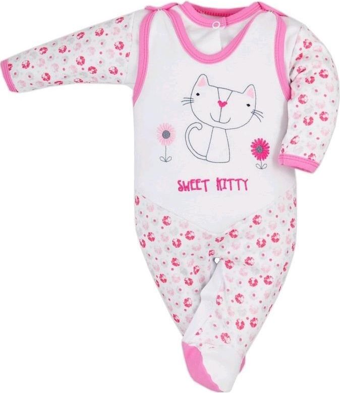 2-dílná kojenecká souprava Bobas Fashion Baby Beti růžová 74 (6-9m) - obrázek 1