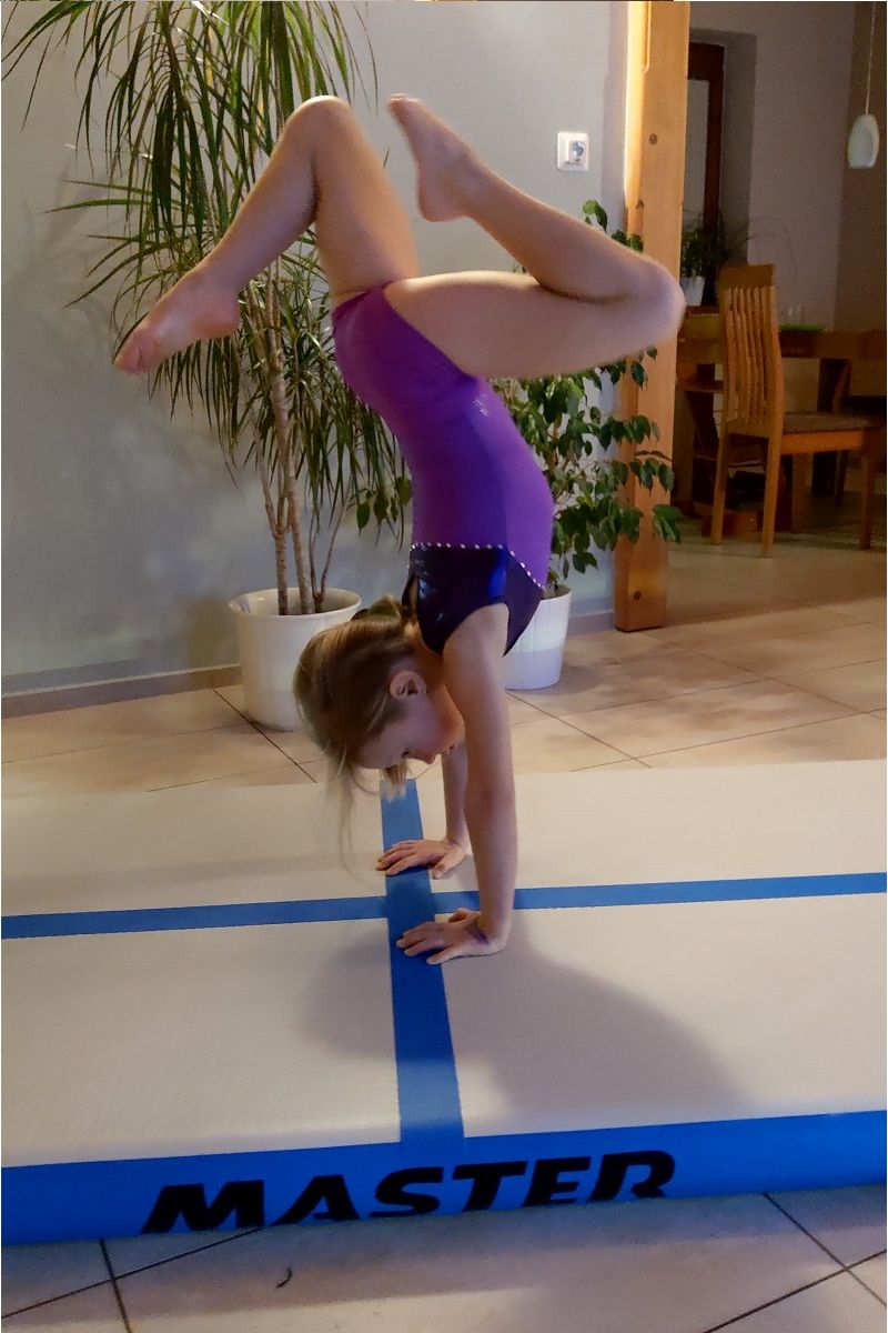 Airtrack MASTERJUMP nafukovací žíněnka 400 x 100 x 10 cm - zelená - obrázek 4