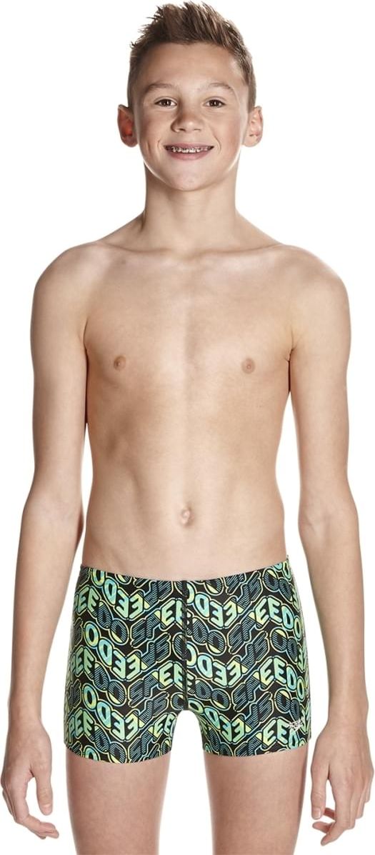 Speedo Pop Science Allover Aquashort - jade/black/apple green 152 - obrázek 2