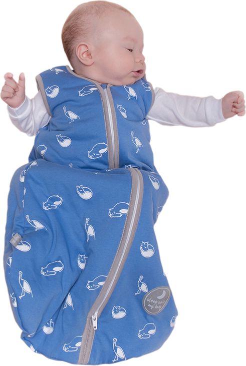 Natulino dětský spací pytel pro miminko, ANIMALS NAVY / WARM GREY, 2vrstvý, M (6 - 12 měsíců) - obrázek 2