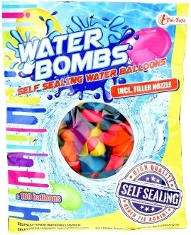 Teddies Vodní bomby +/-100ks se samotěsnícím úzávěrem a nástavcem na kohoutek v sáčku - obrázek 2