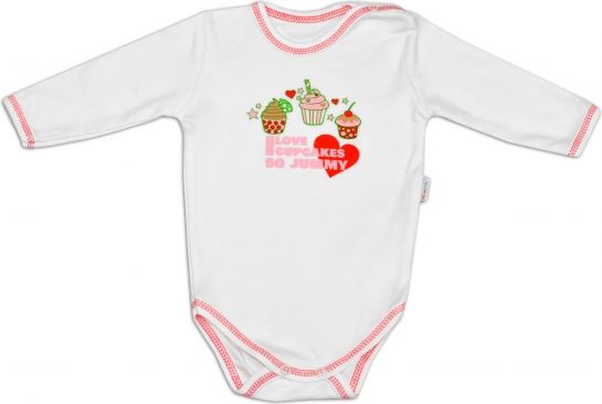 Body dlouhý rukáv Mamatti - Dort třešnička - obrázek 1