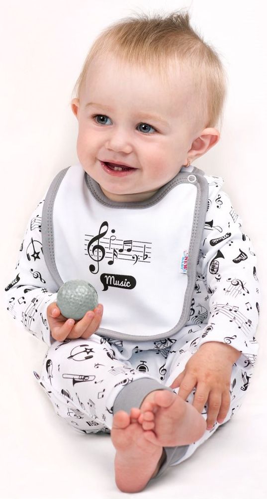 Kojenecké bavlněné polodupačky New Baby Music 68 (4-6m) - obrázek 2