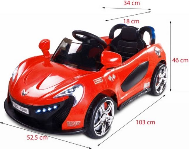 Elektrické autíčko Toyz  Aero - 2 motory a 2 rychlosti černé - obrázek 2