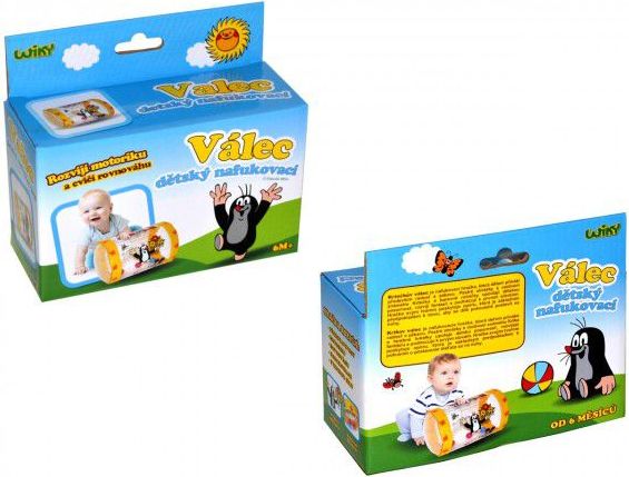 Wiky Válec s rolničkou nafukovací Krtek 40cm v krabičce od 6 měsíců - obrázek 2