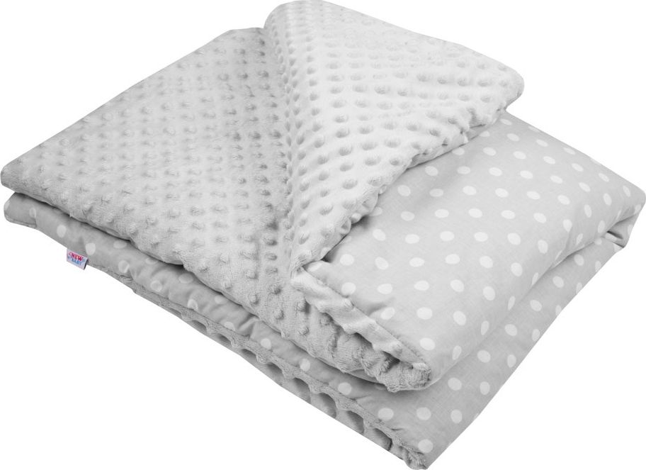 Dětská deka z Minky s výplní New Baby šedá 80x102 cm - obrázek 2