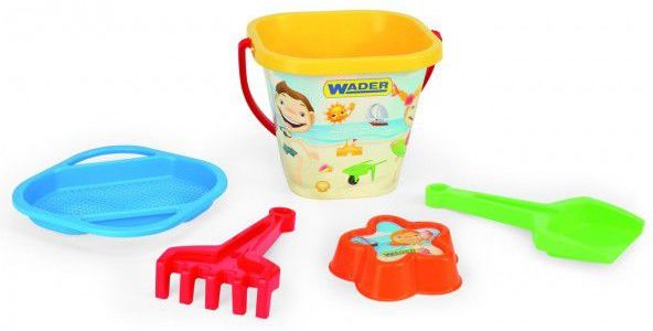 Wader Sada na písek plast asst 2 barvy 5ks v síťce 20x20x18cm 12m+ - obrázek 3