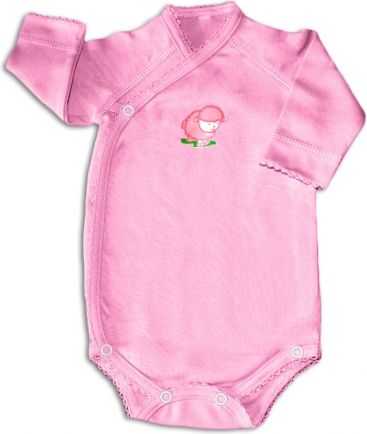 Baby Nellys Body dl. rukáv zap. na boku - Ovečka x - obrázek 1