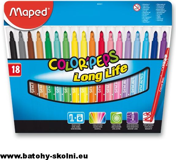 Dětské fixy Maped Color Peps 18 barev - obrázek 1