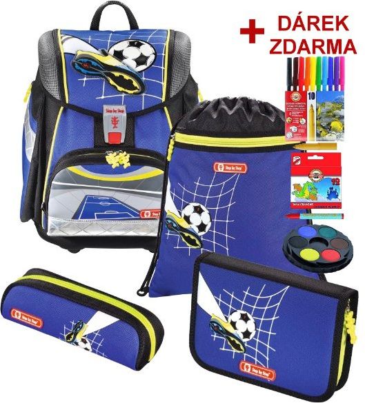 Školní aktovka Fotbal TOUCH2 4-dílný set Hama Step by Step - obrázek 1