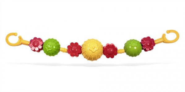 Hájková Zábrana na kočárek kytička + kouličky