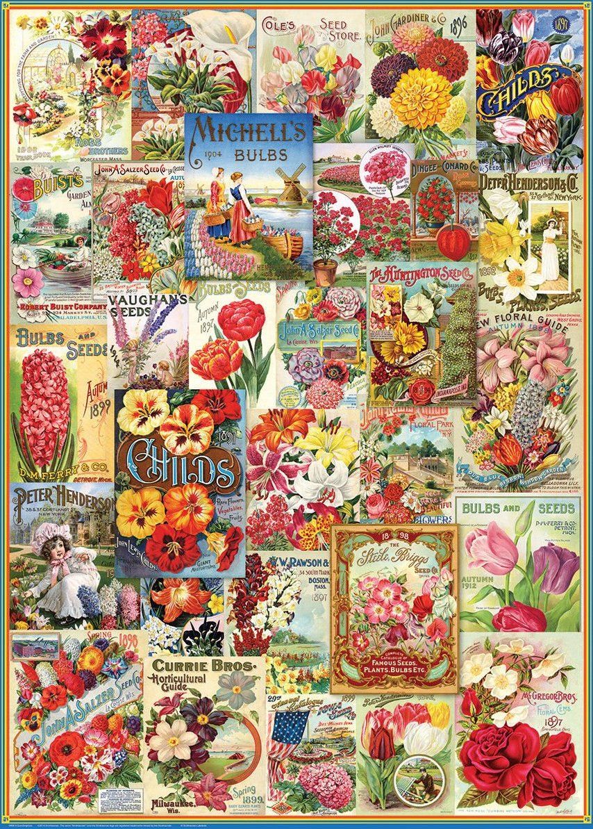 EUROGRAPHICS Puzzle Katalog semínek: Květiny 1000 dílků - obrázek 1