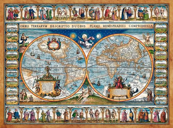 CASTORLAND Puzzle Mapa světa, 1639, 2000 dílků - obrázek 1