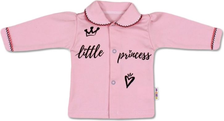 Baby Nellys Baby Nellys Bavlněná košilka Little Princess - růžová, vel. 68 68 (4-6m) - obrázek 1