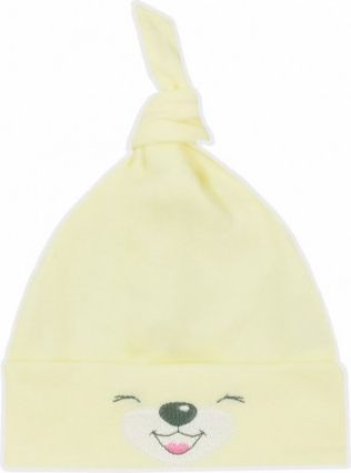 Bavlněná kojenecká čepička Bobas Fashion Lucky žlutá, Žlutá, 68 (4-6m) - obrázek 1