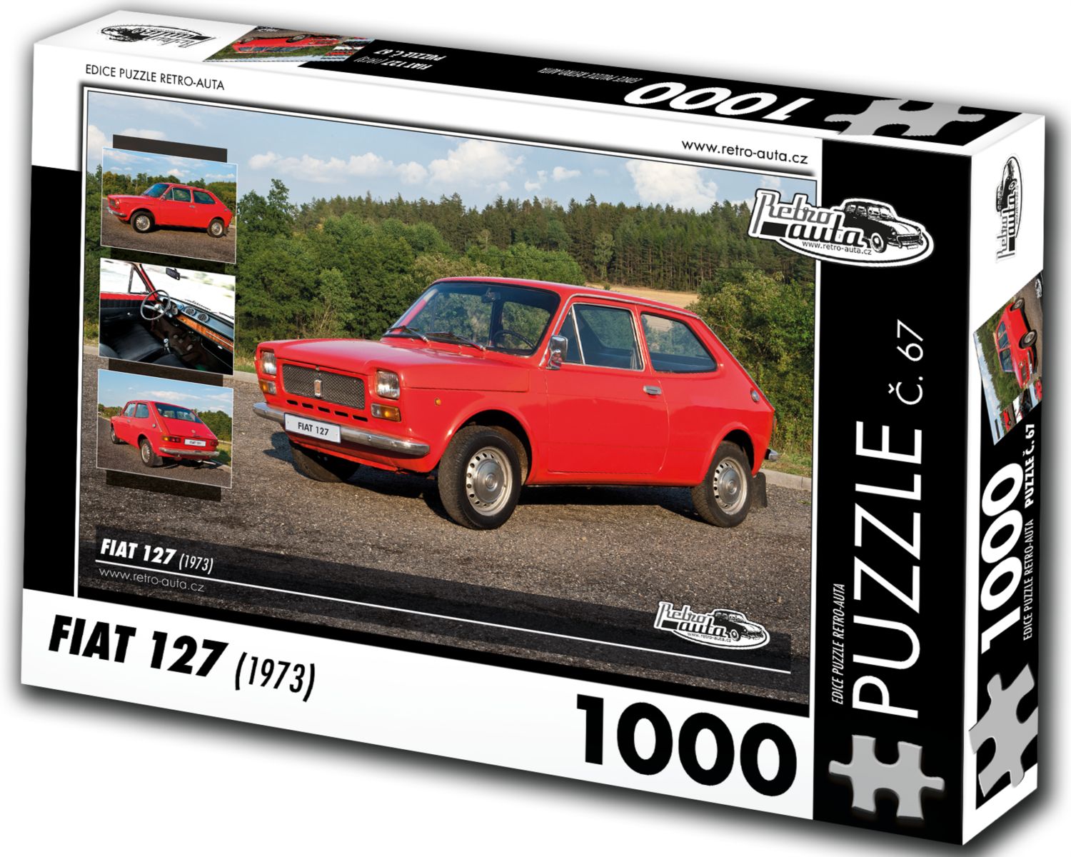 RETRO-AUTA Puzzle č. 67 Fiat 127 (1973) 1000 dílků - obrázek 1