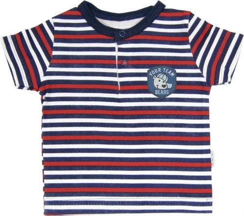 Polo tričko krátký rukáv Mamatti - Panda proužek - obrázek 1