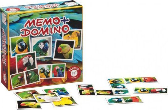 Pexeso a Domino PIATNIK 659393 Papoušci - obrázek 1