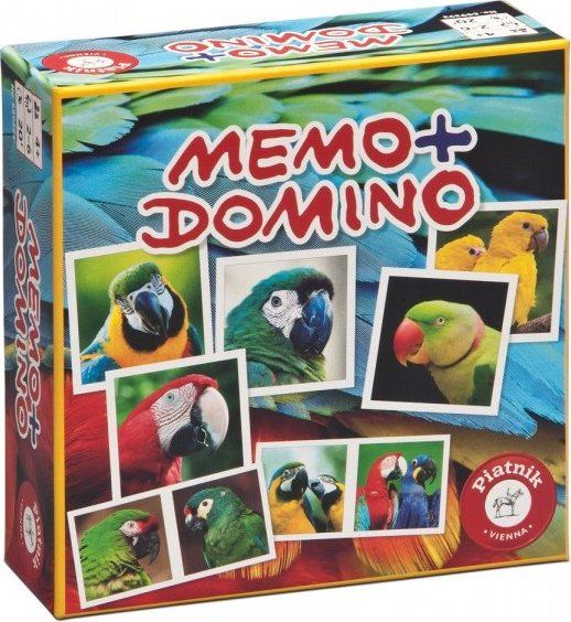 Pexeso a Domino PIATNIK 659393 Papoušci - obrázek 2