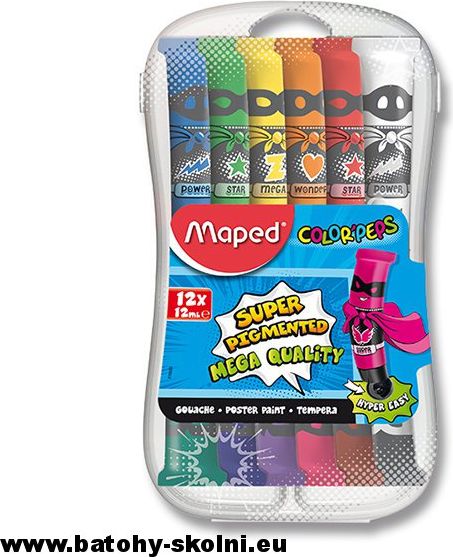 Temperové barvy 12 barev Maped Color´Peps - obrázek 2