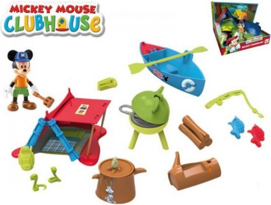 Mickey Mouse Clubhouse sada na piknik plast s kloubovou figurkou 8cm a doplňky v krab - obrázek 1