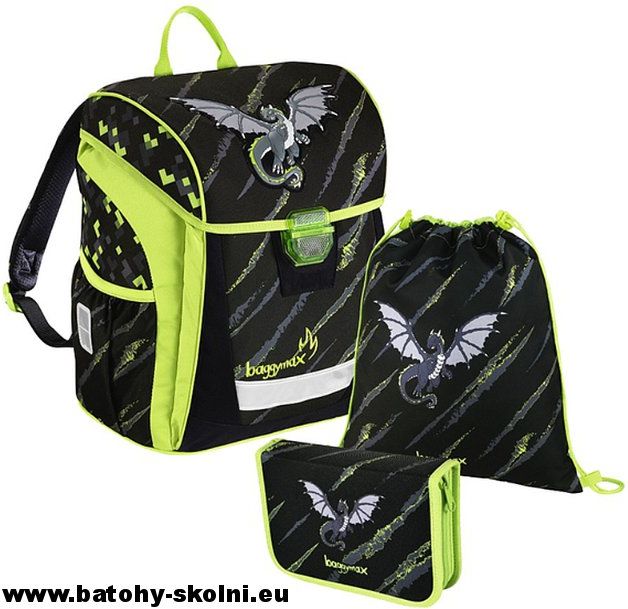 Školní aktovka Drak 3 dílný set Trikky Baggymax - Doprava Zdarma - obrázek 2