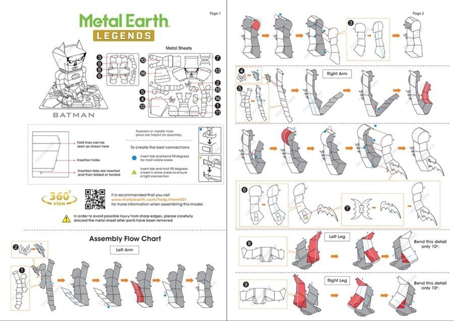 METAL EARTH 3D puzzle Justice League: Batman figurka - obrázek 2