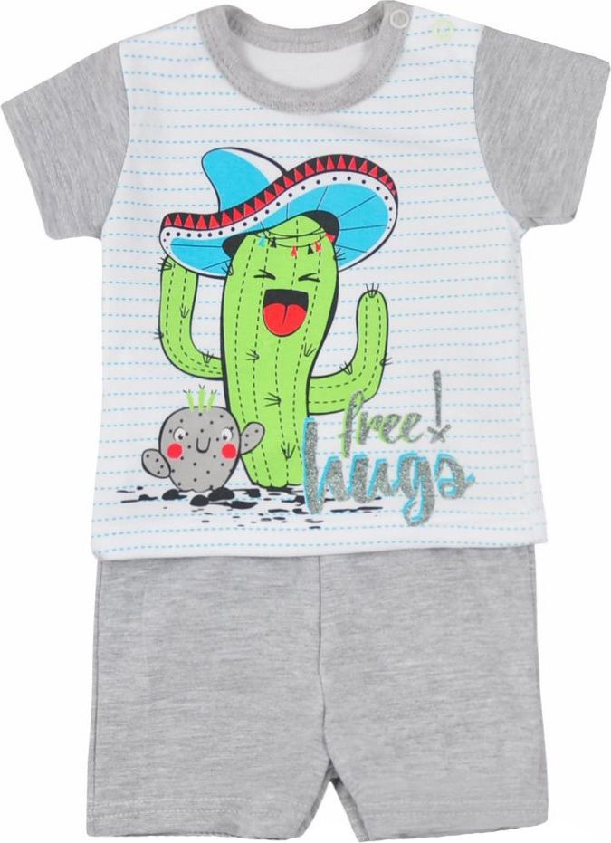 Letní soupravička Koala Cactus Summer šedá 80 (9-12m) - obrázek 1