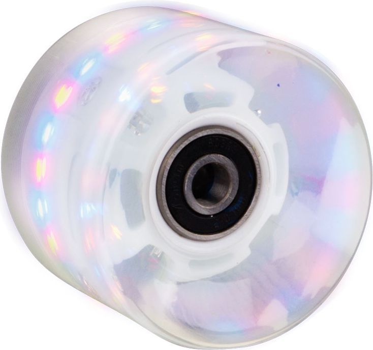 WORKER Svítící kolečko na penny board 60*45 mm vč. ložisek ABEC 7 růžová - obrázek 2