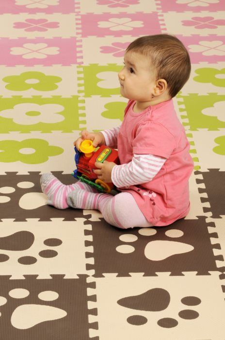 Pěnové BABY puzzle Hnědé tlapky B (29,5x29,5) - obrázek 2