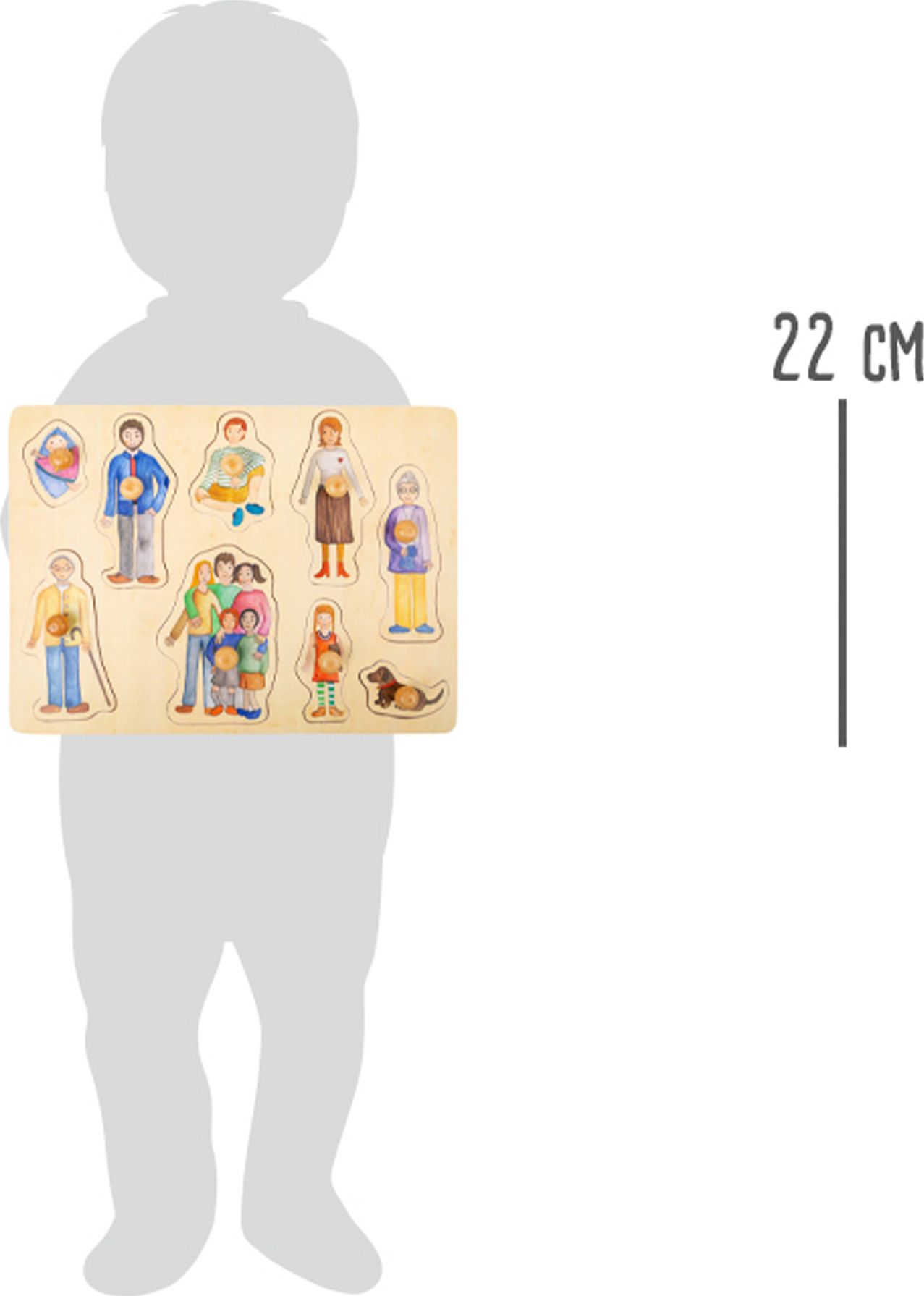 SMALL FOOT BY LEGLER Small Foot Dřevěné puzzle Rodina - obrázek 2