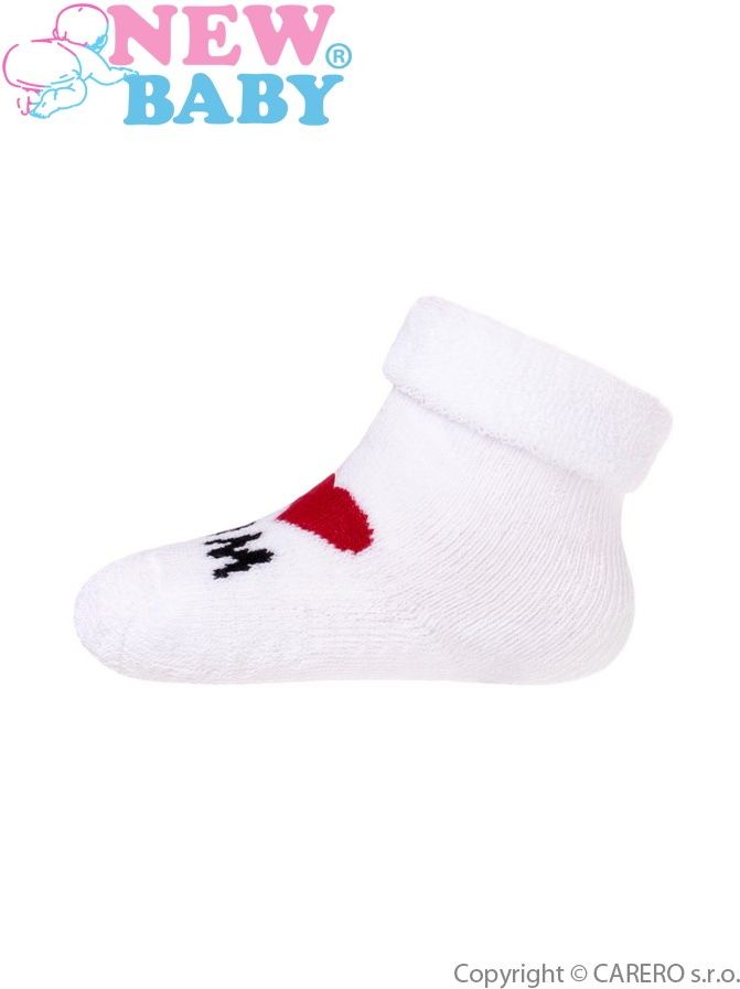 Kojenecké froté ponožky New Baby bílé I Love Mum and Dad 62 (3-6m) - obrázek 3