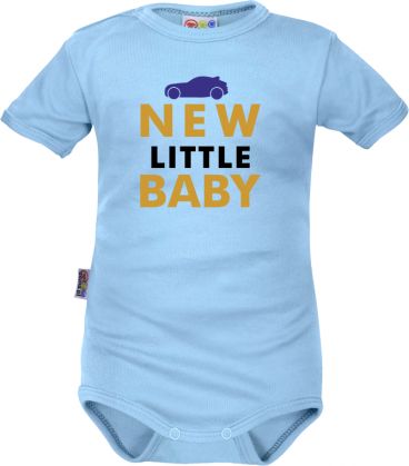 Body krátký rukáv Dejna New little Baby - Boy, modré, vel. 68 - obrázek 1