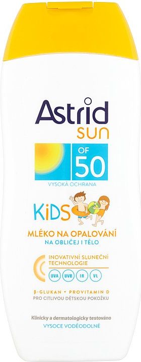 Astrid Sun Kids mléko na opalování OF 50 200 ml - obrázek 2