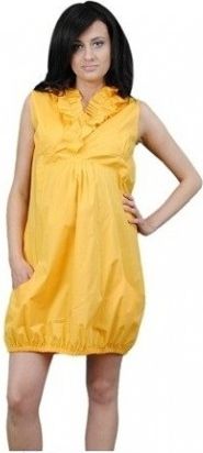 Těhotenské šaty TULIPÁNEK - žlutá, Velikosti těh. moda S/M - obrázek 1