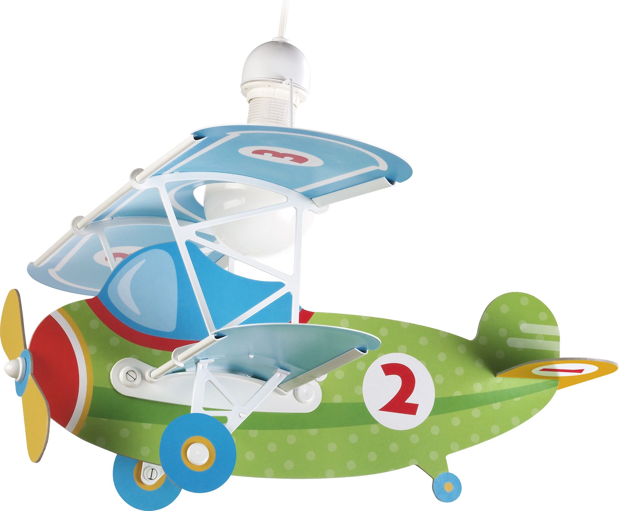 Dalber Baby Planes Green 54022 dětské závěsné svítidlo - obrázek 1