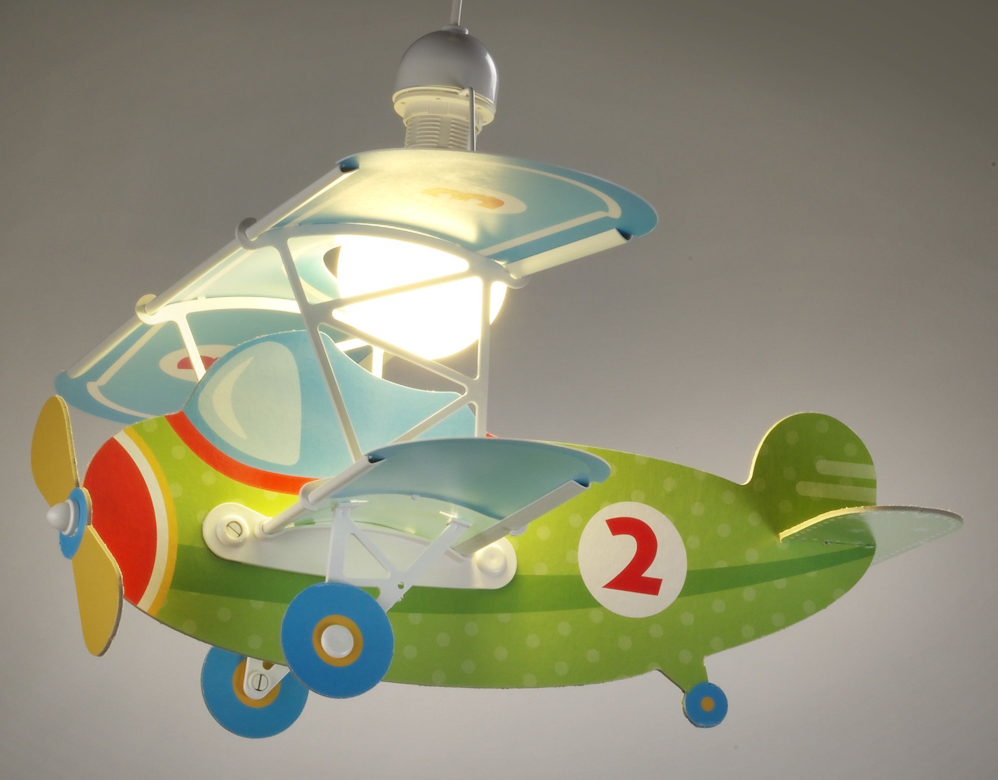 Dalber Baby Planes Green 54022 dětské závěsné svítidlo - obrázek 2