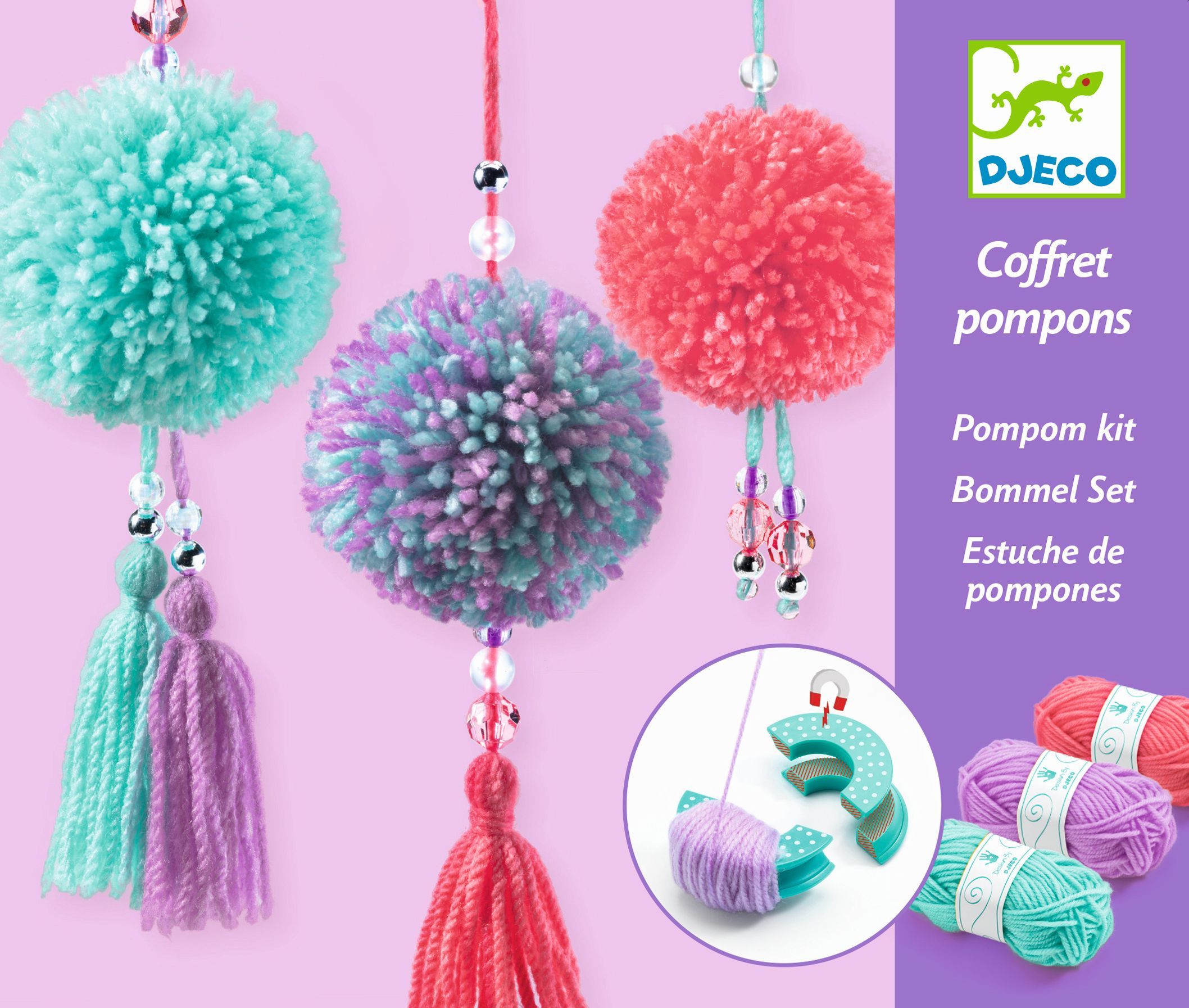 Djeco Pendant Pompoms uni - obrázek 1