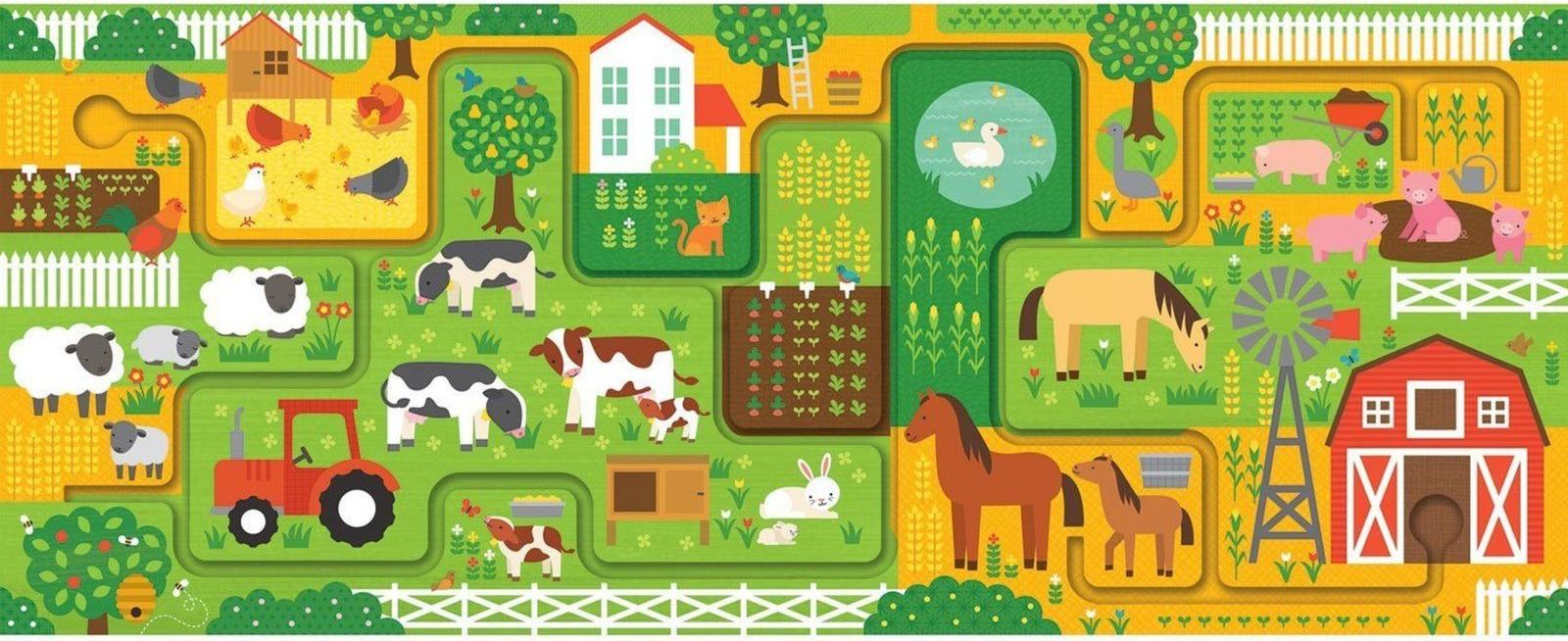 Petit Collage Follow & Spot Puzzle At The Farm uni - obrázek 2