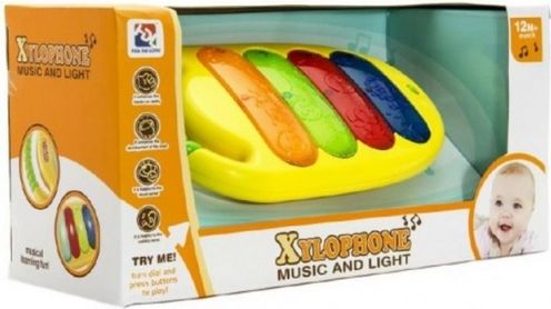 Xylofon plast 25cm na baterie se zvukem a světlem - obrázek 2