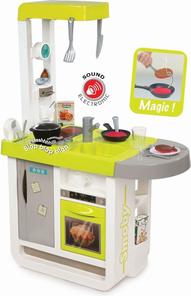 Smoby Kuchyňka Bon Appetit Cherry zeleno-šedá elektronická - obrázek 1