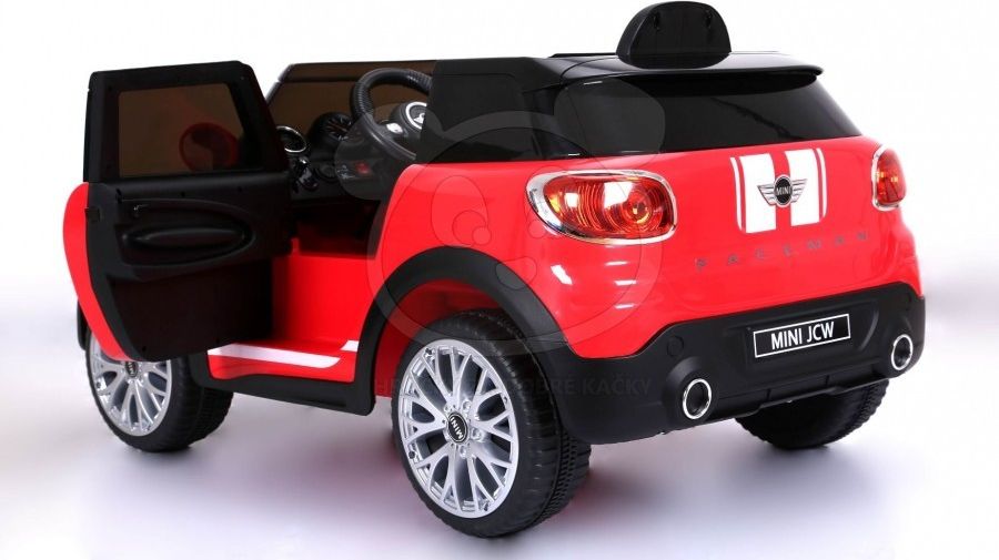 Elektrické autíčko Mini Moris, 2.4GHz, Eva kola, kožená sedačka - bílé - obrázek 4