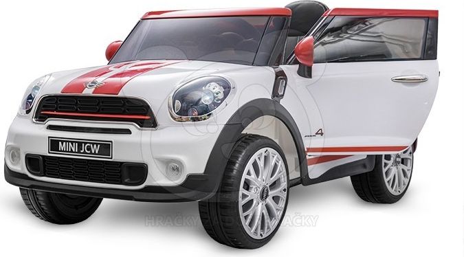 Elektrické autíčko Mini Moris, 2.4GHz, Eva kola, kožená sedačka - bílé - obrázek 9
