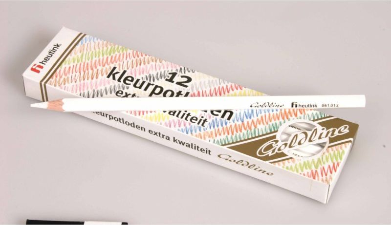 Pastelky šestihranné Goldline 3,7 mm, 12 ks, bílé